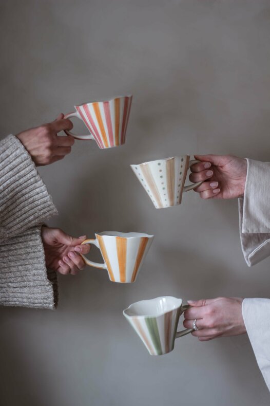 Majas mugg stripes ockra - 5