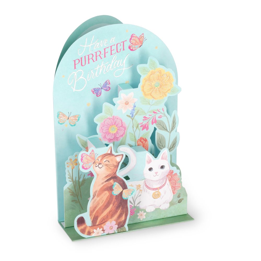 Popup Greeting card, Kitty, Have a purrfect Birthday (BGPU0002)