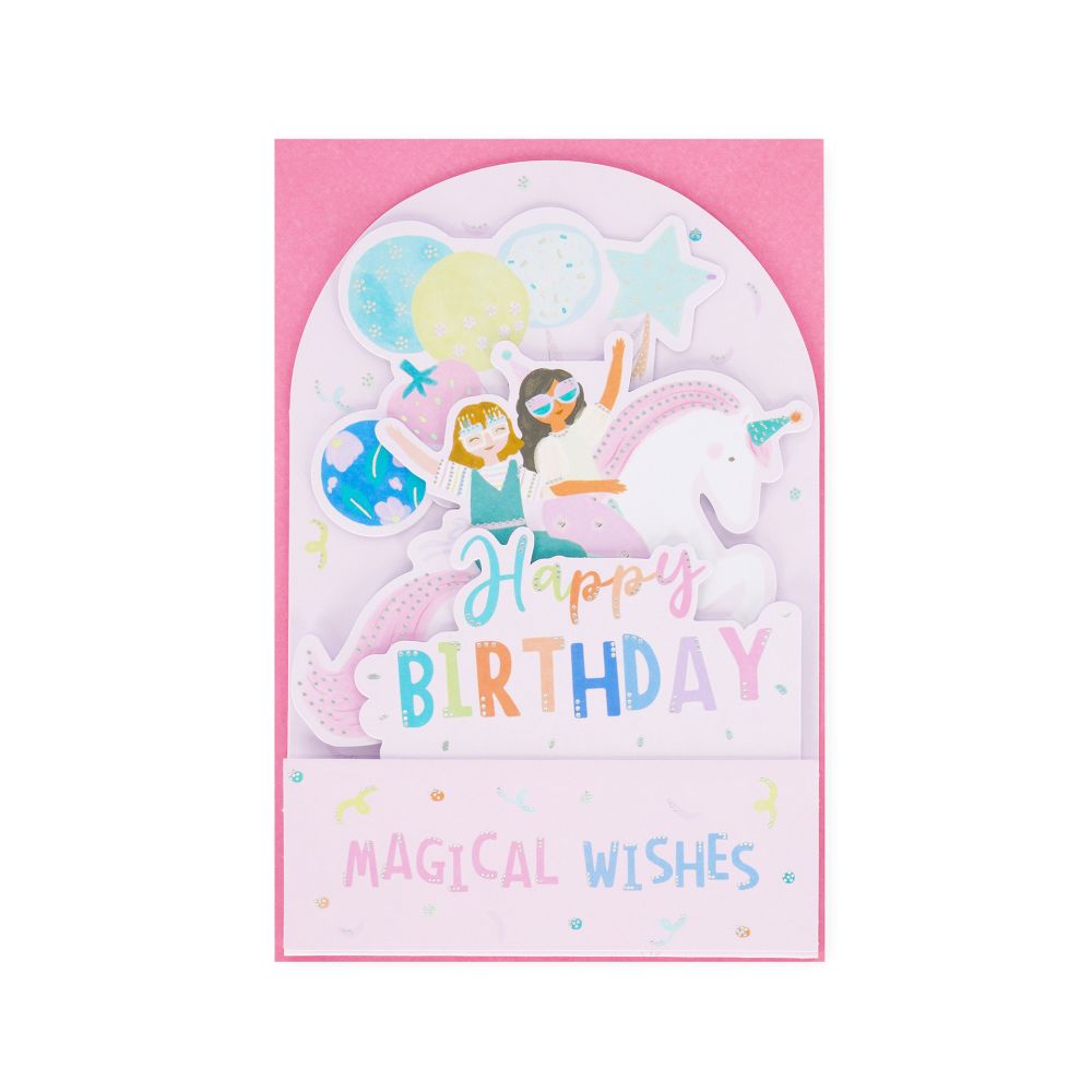Popup Greeting card, Happy Birthday, Magical wishes (BGPU0005) - 2