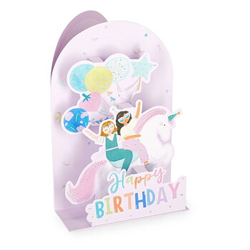 Popup Greeting card, Happy Birthday, Magical wishes (BGPU0005)
