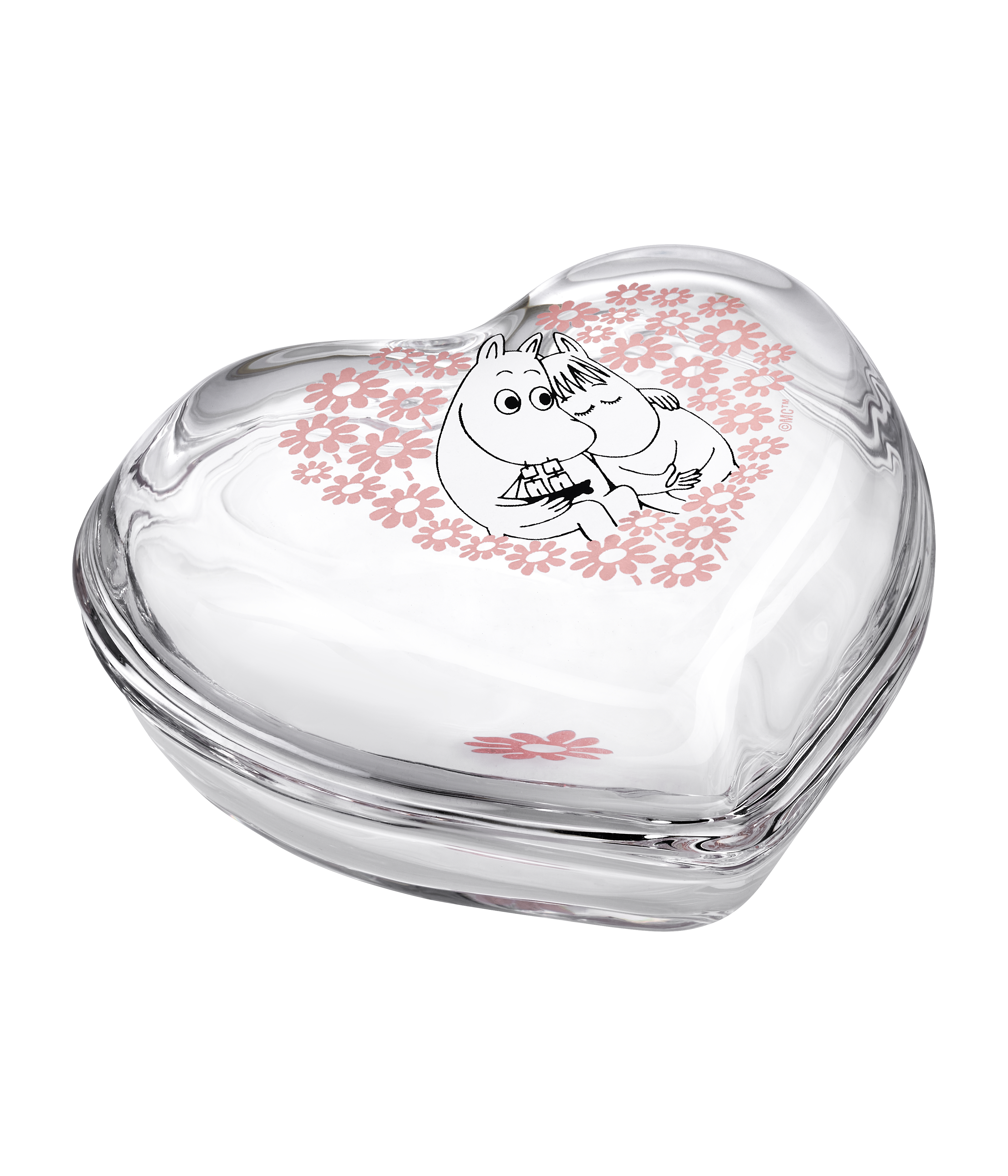 Mumin Hjärtformad Glasburk 11,5 cm - Together - 3