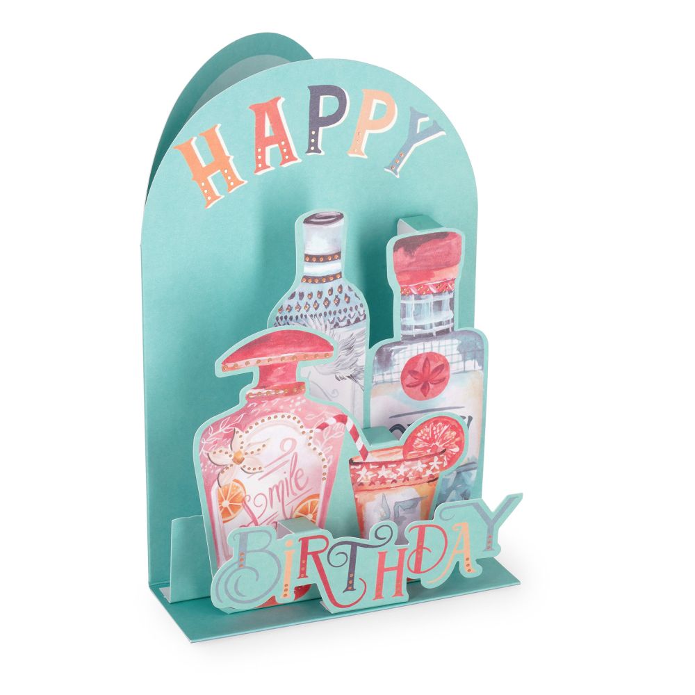 Popup Greeting card, Cocktail, Happy Birthday, Enjoy (BGPU0010)