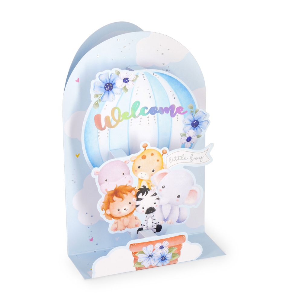 Popup Greeting card, Baby boy, Welcome Little boy (BGPU0016)