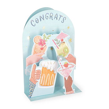 Popup Greeting card, Cocktail, Congrats, Cheers! (BGPU0020)