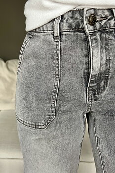 Toxik Stretchjeans Rak Grå