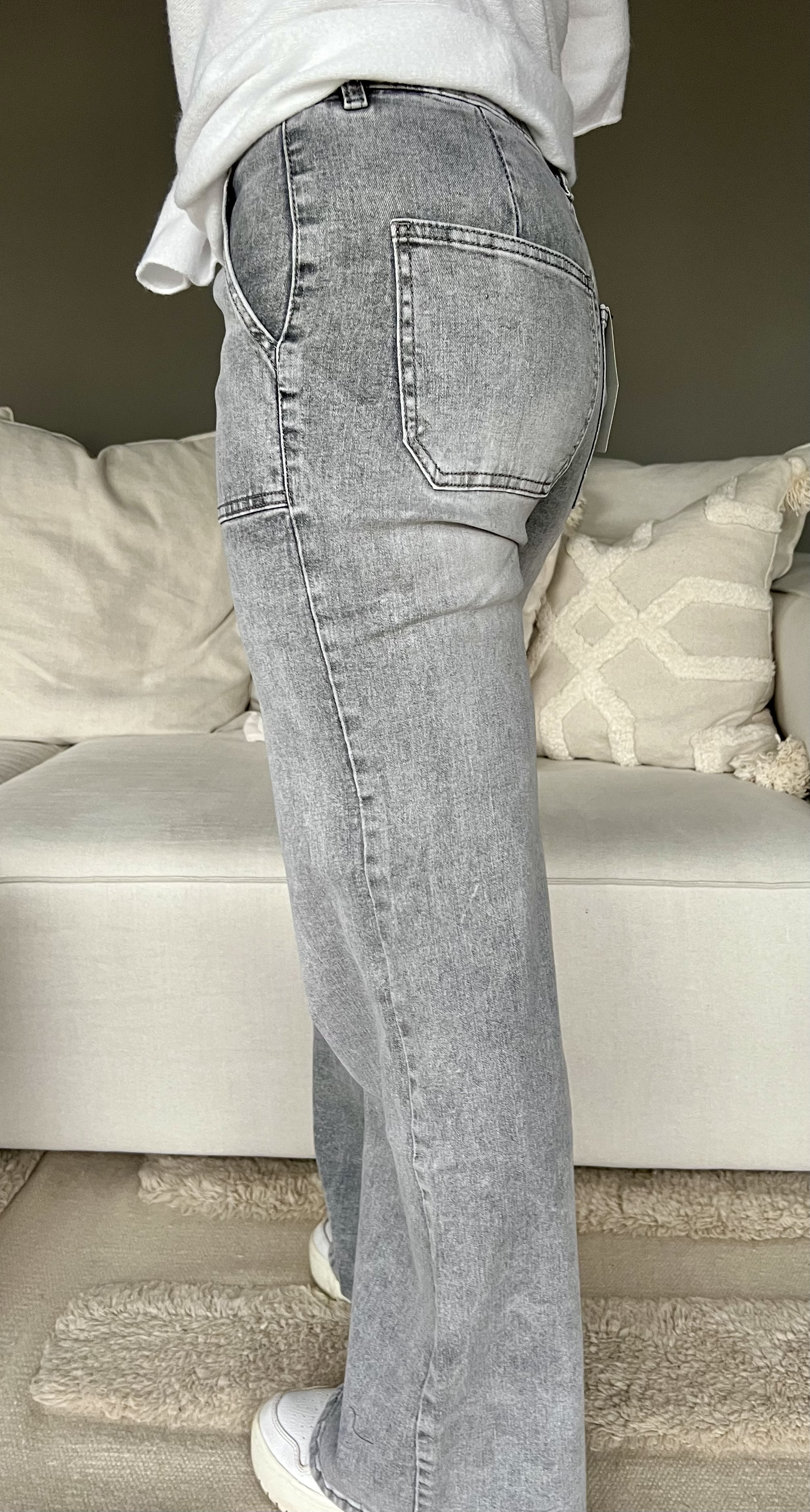 Toxik Stretchjeans Rak Grå - 3