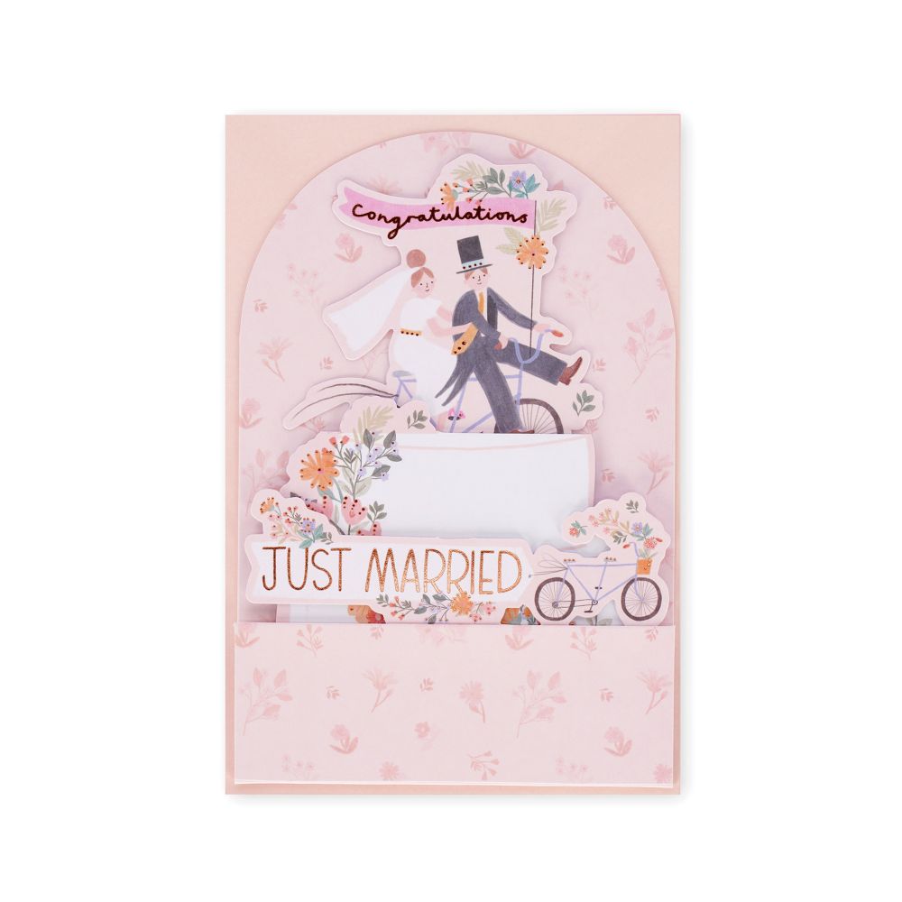 Popup Greeting card, Wedding cake, Congratulations, Just Married (BGPU0023) - 2