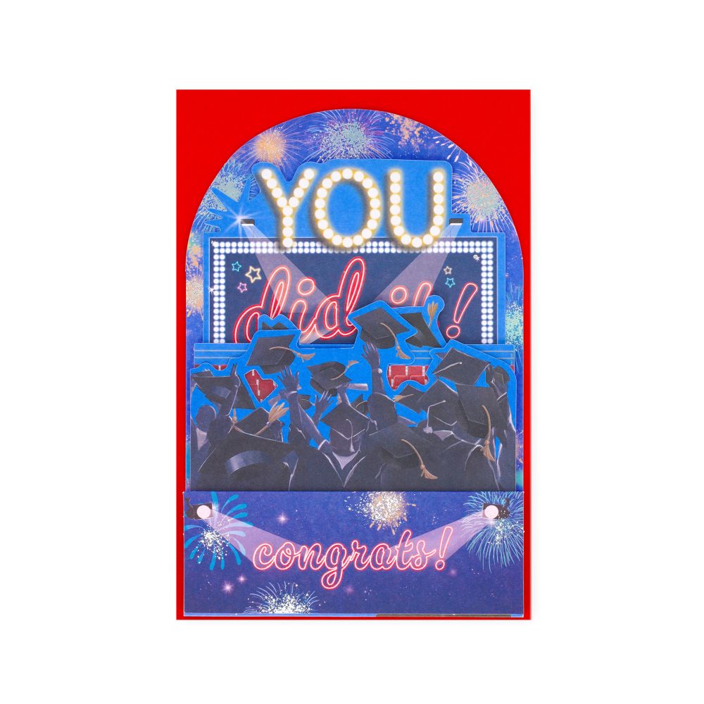 Popup Greeting card, Graduation party, You did it, Congrats! (BGPU0026) - 2