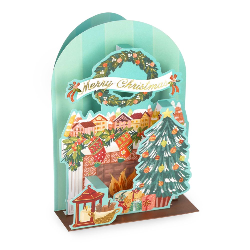 Popup Greeting card, Xmas, Fireplace, Merry Christmas (BGPXS0002)