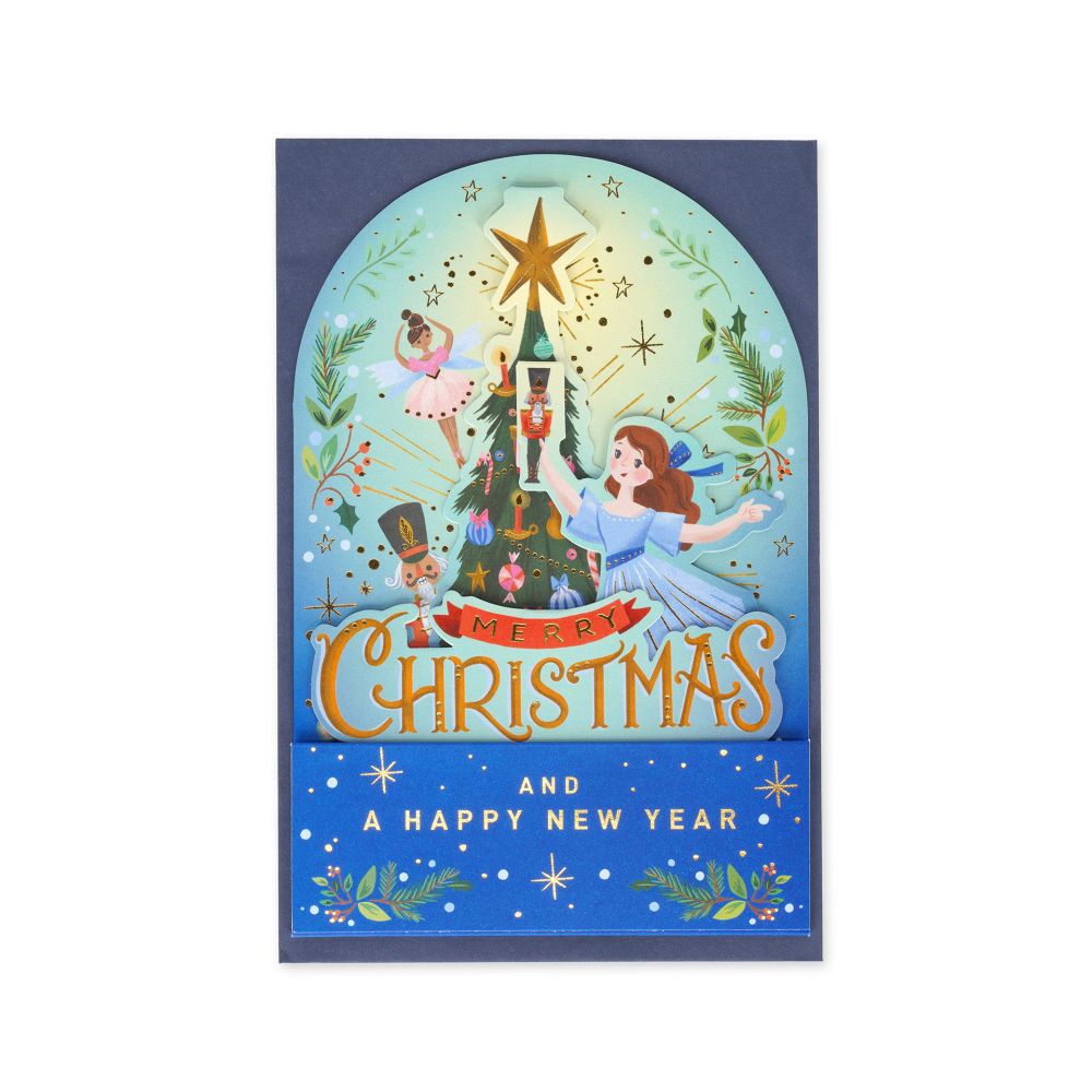 Popup Greeting card, Xmas, Xmas Tree, Merry Christmas and a Happy New Year (BGPXS0005) - 2