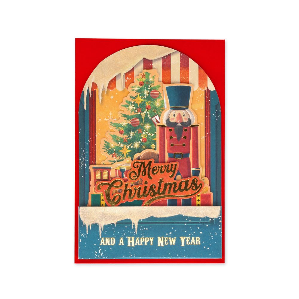 Popup Greeting card, Xmas, Nutcracker, Merry Christmas and a Happy New Year (BGPXS0007) - 2