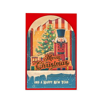 Popup Greeting card, Xmas, Nutcracker, Merry Christmas and a Happy New Year (BGPXS0007)
