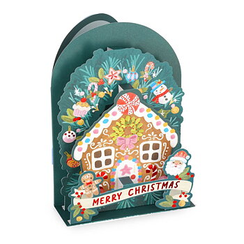 Popup Greeting card, Xmas, Gingerbread house, Merry Christmas (BGPXS0008)