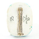 Carl-Harry Stålhane (1955) Turquoise Pottery Brooch from H55 Exhibition