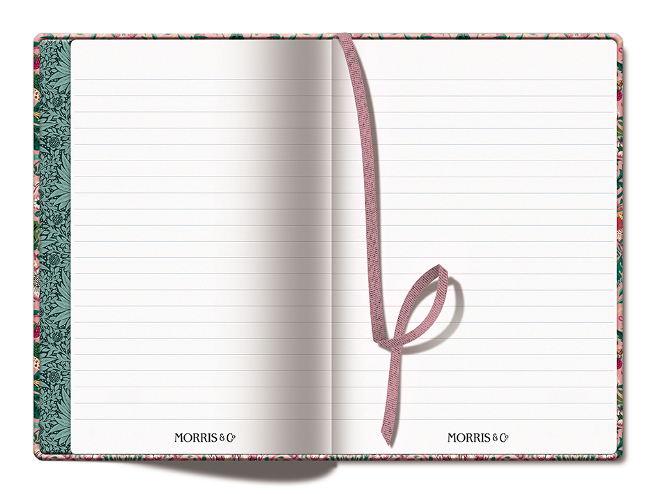 Strawberry Thief Blush, Morris & Co A5 Journal - 2