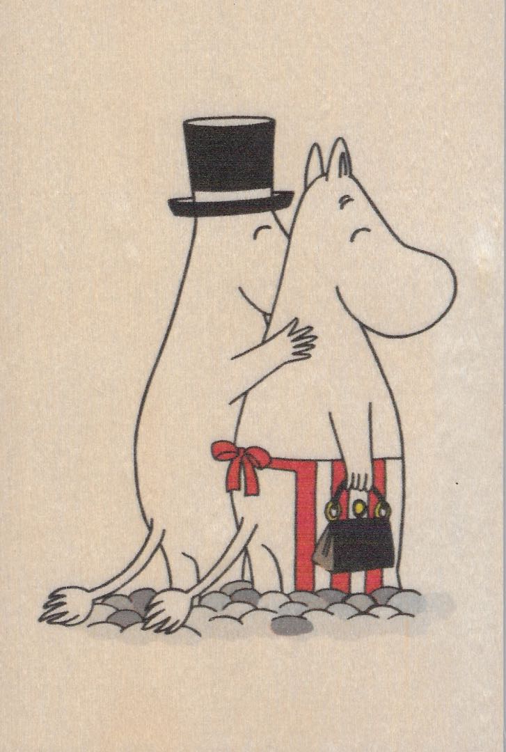 Moomin Wooden Card - Moominmamma & Moominpappa