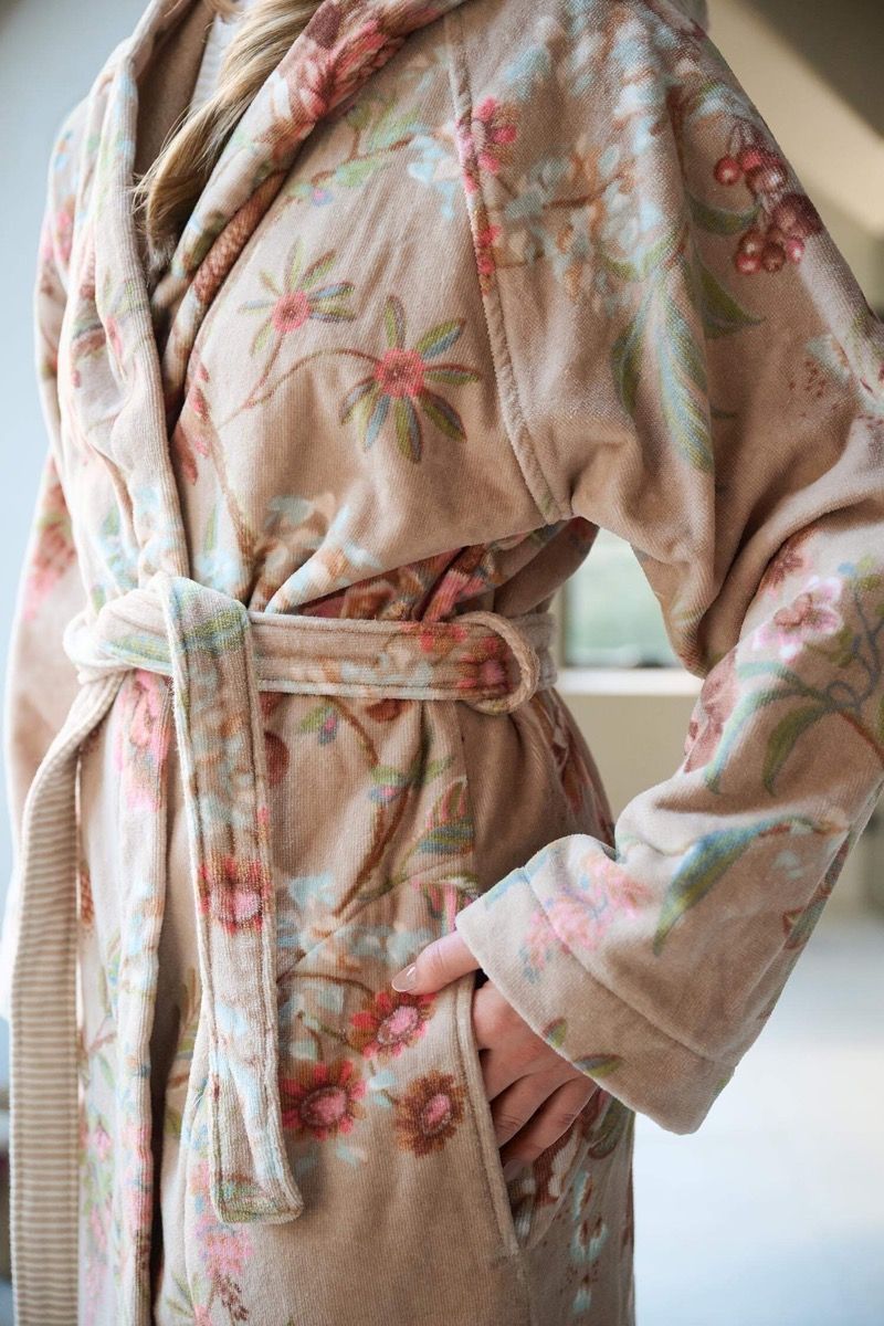 Beställningsvara:  Pip Studio Morgonrock Secret Garden Khaki - 3