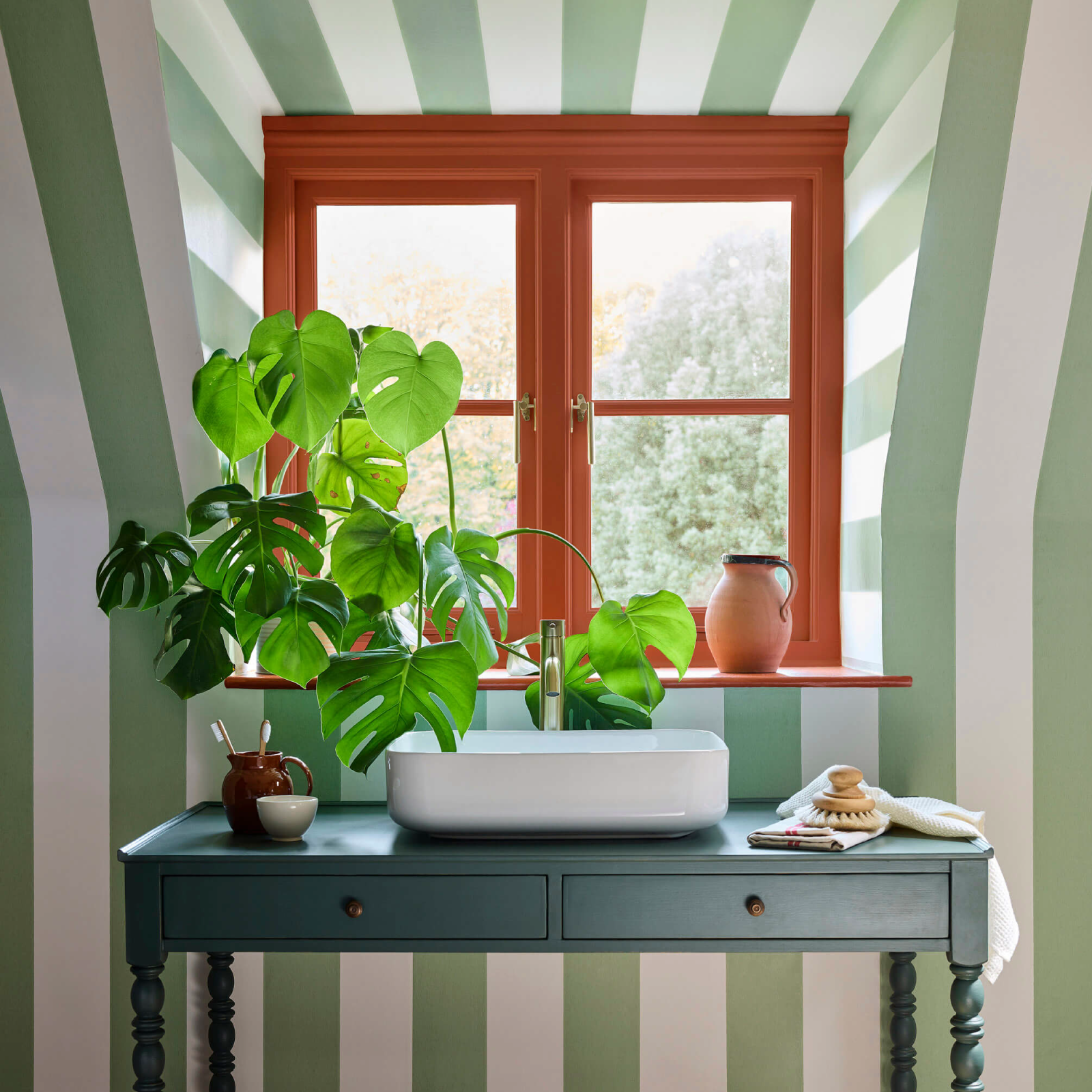 TAPET BROAD STRIPE, Pea Green