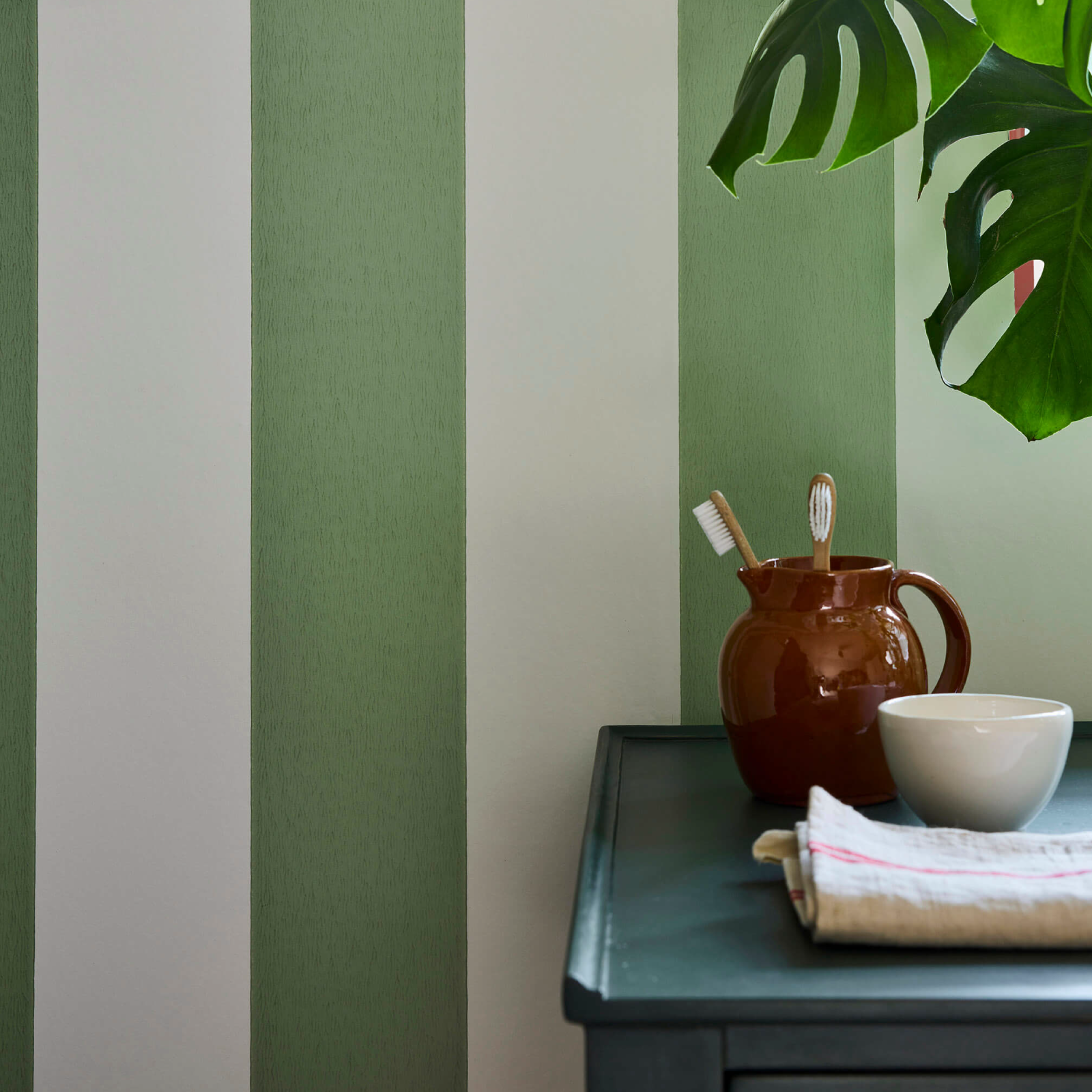 TAPET BROAD STRIPE, Pea Green - 2