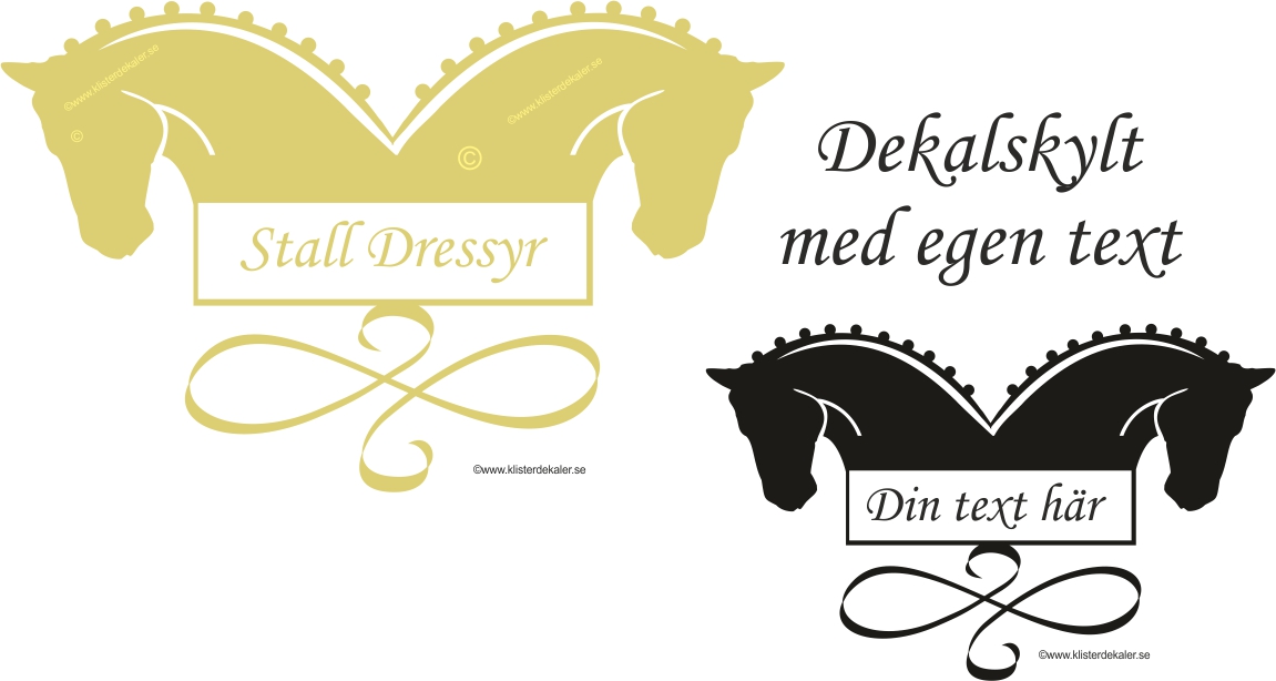 Car &amp; Transport decal, dressage. Large decal with own text