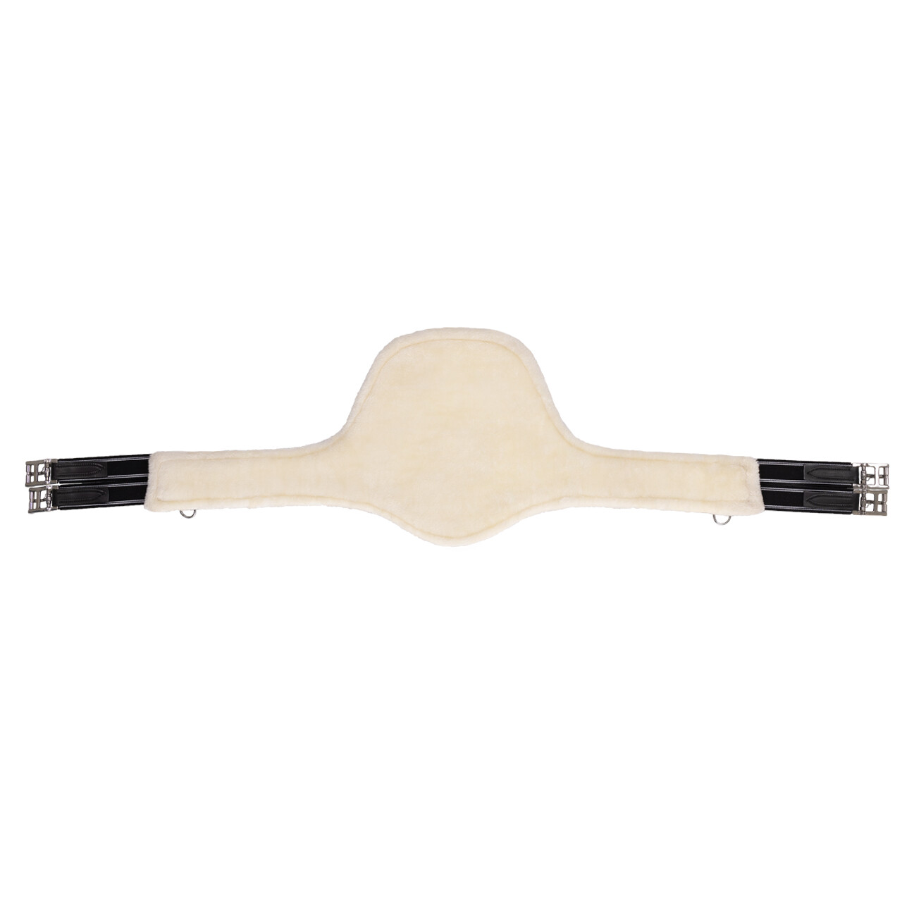 QHP Saddle Pad with Detachable Fur - Black - Anatomical
