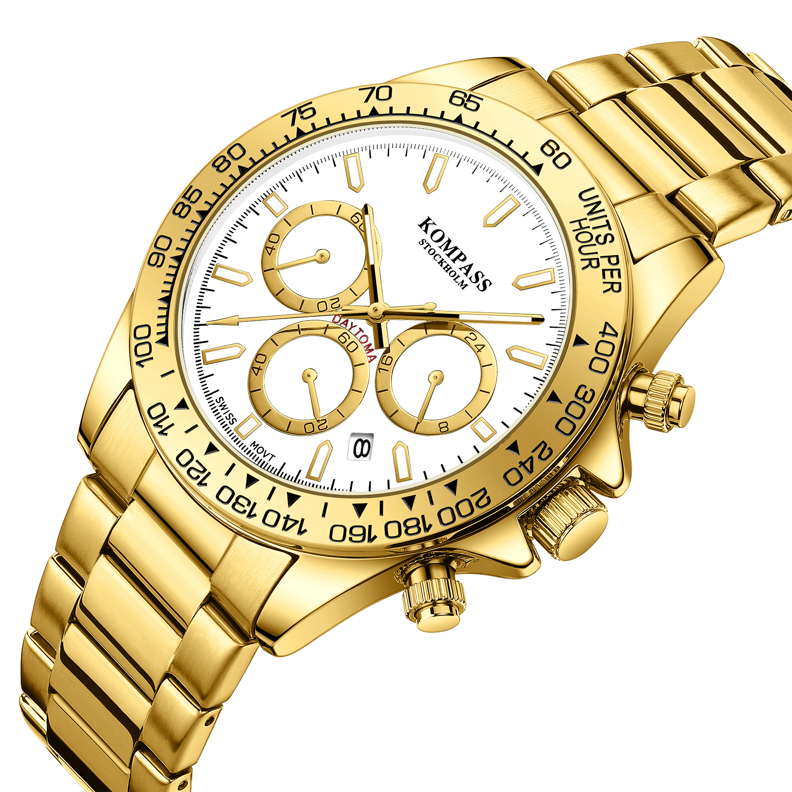 Kompass ChronoRace Gold White - 2