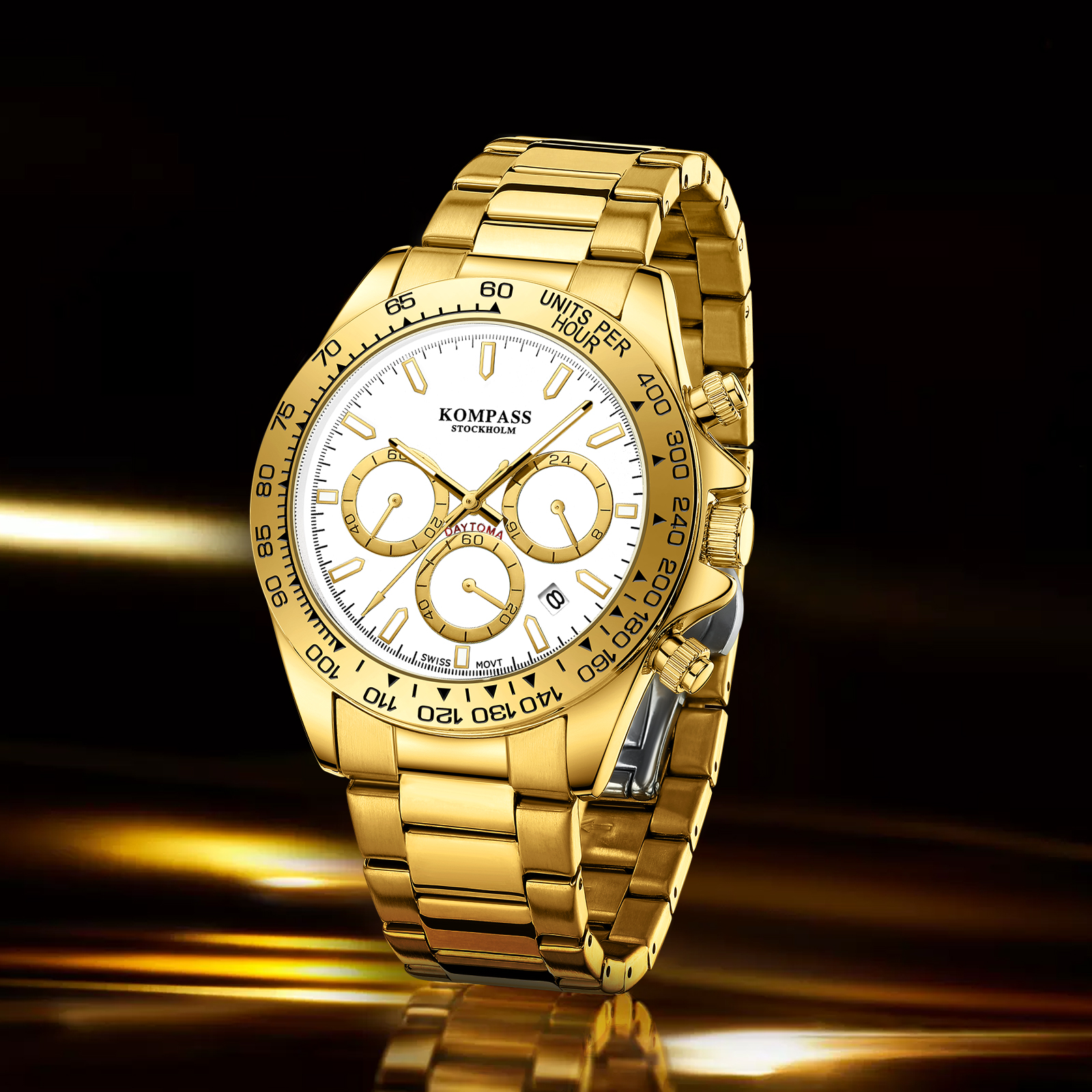 Kompass ChronoRace Gold White - 10