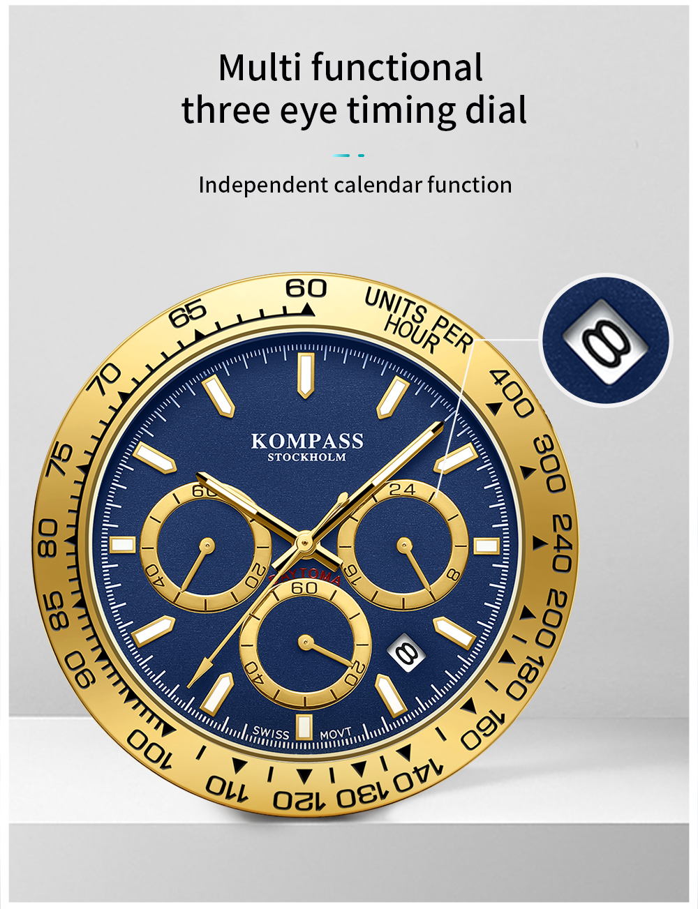 Kompass ChronoRace Gold White - 11
