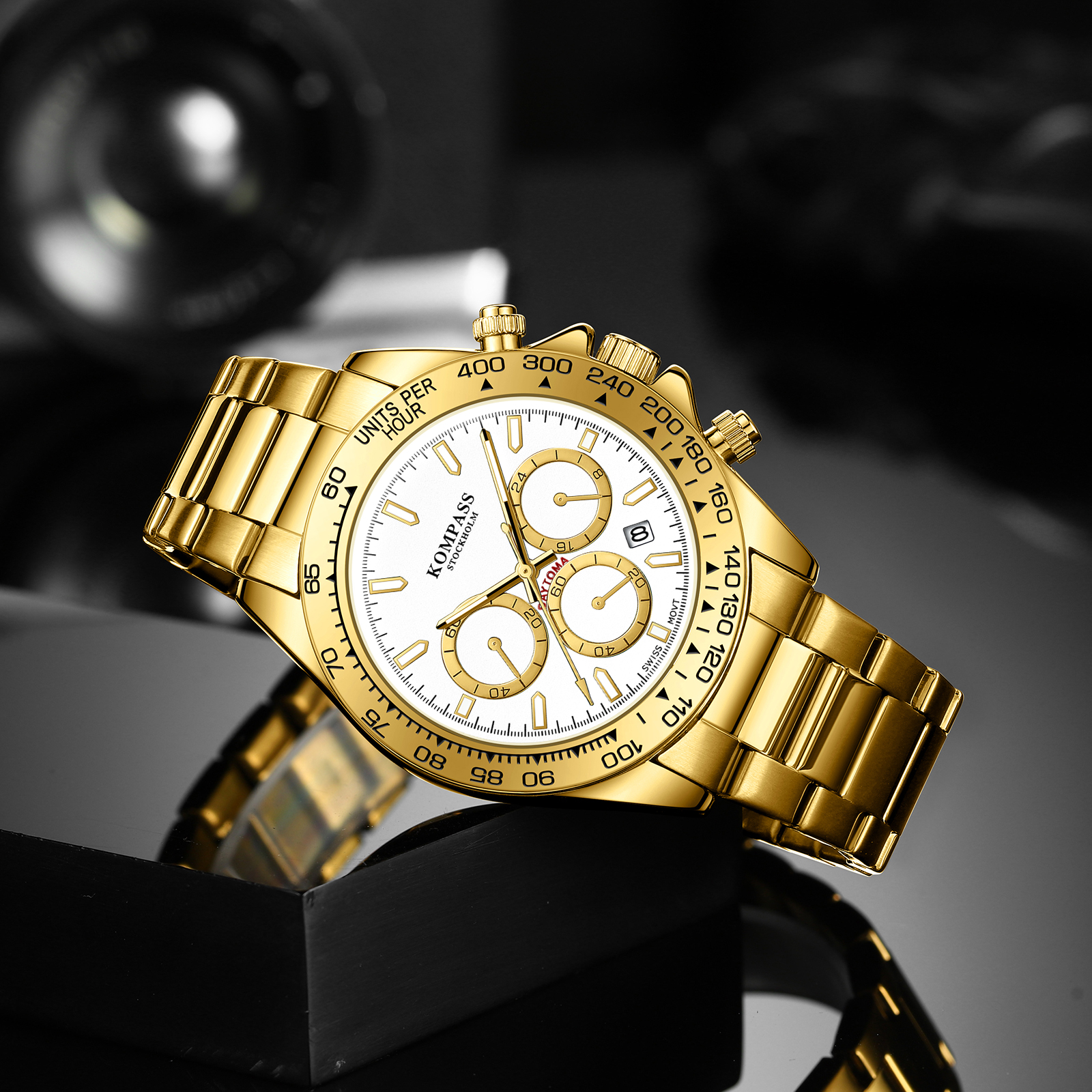 Kompass ChronoRace Gold White - 4