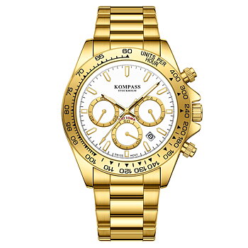 Kompass ChronoRace Gold White