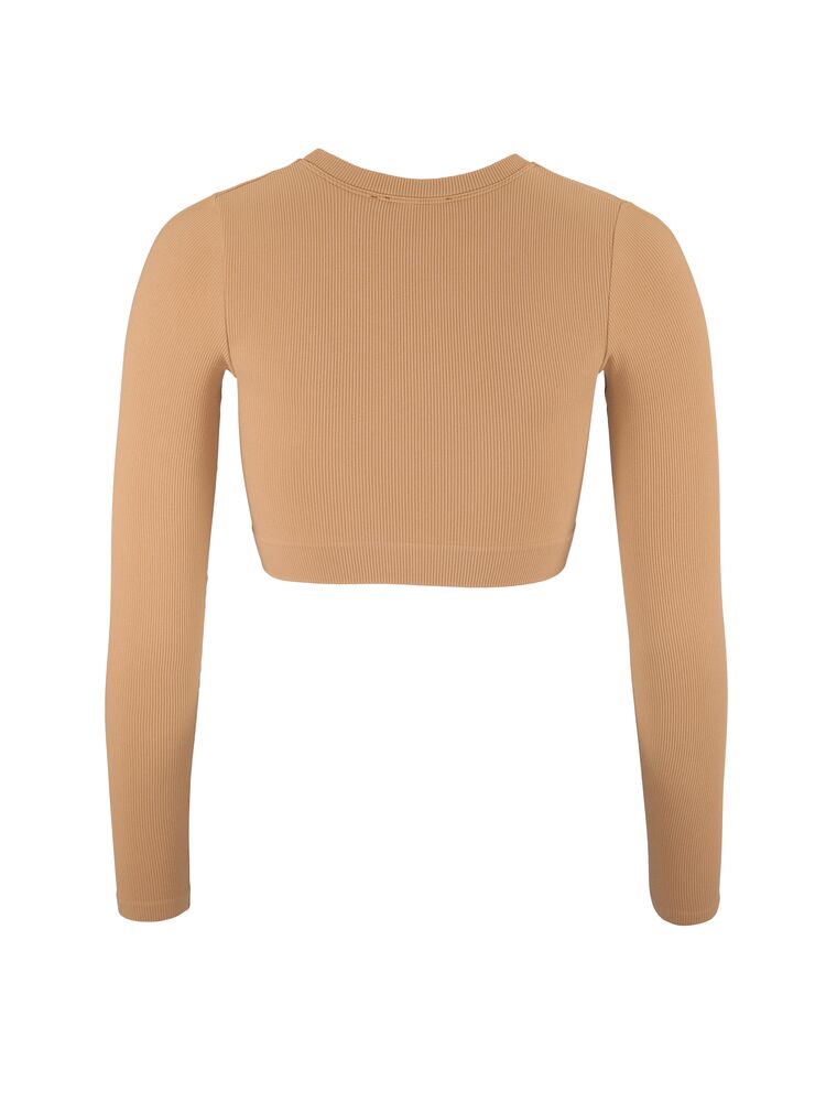 Collective Rib Cropped LS Top W - 15