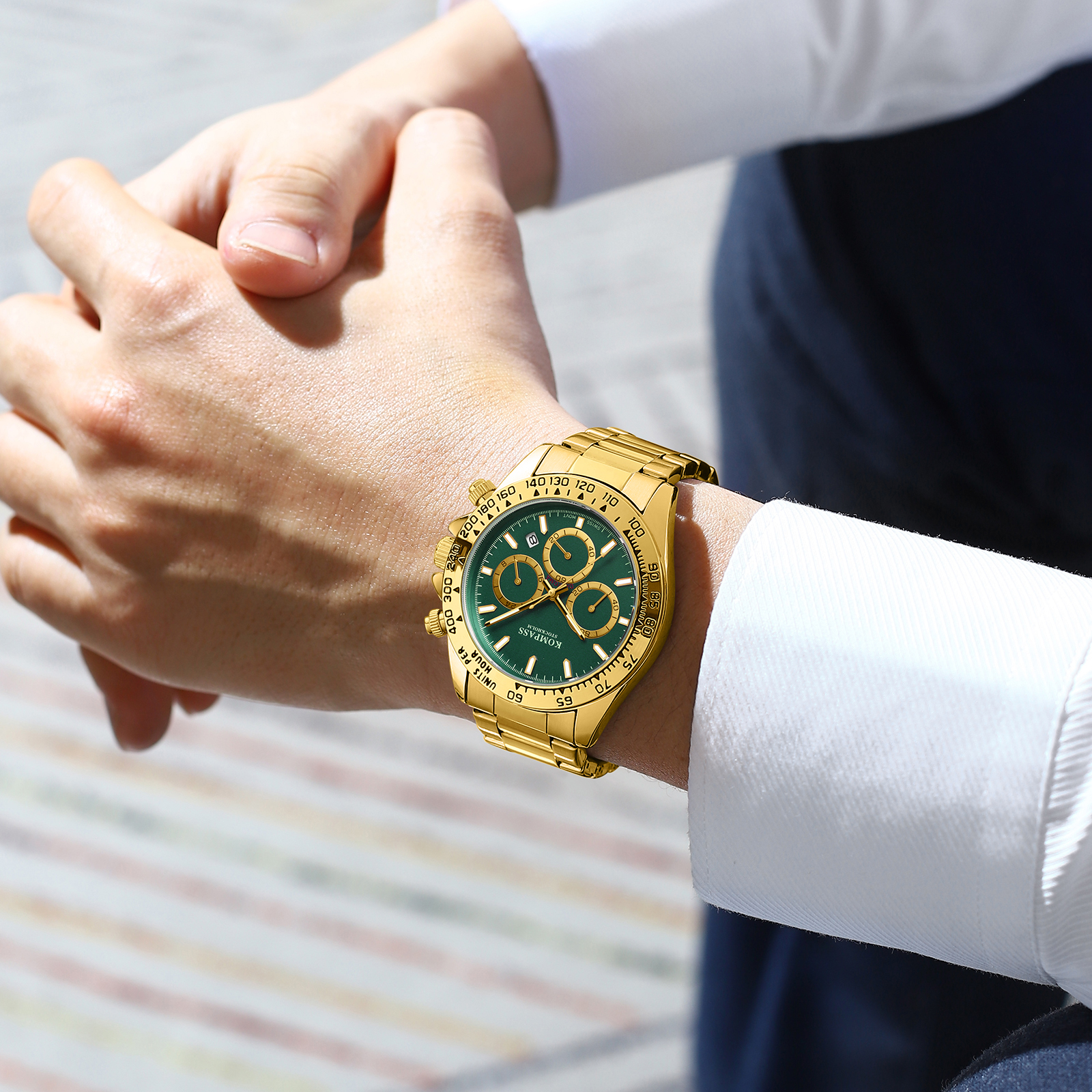 Kompass ChronoRace Gold Green - 8