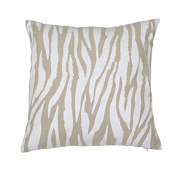 Zebra kuddfodral vit/lin