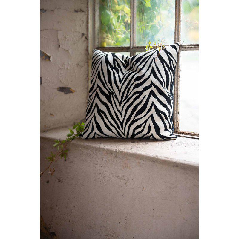 Zebra kuddfodral svart/natur - 2