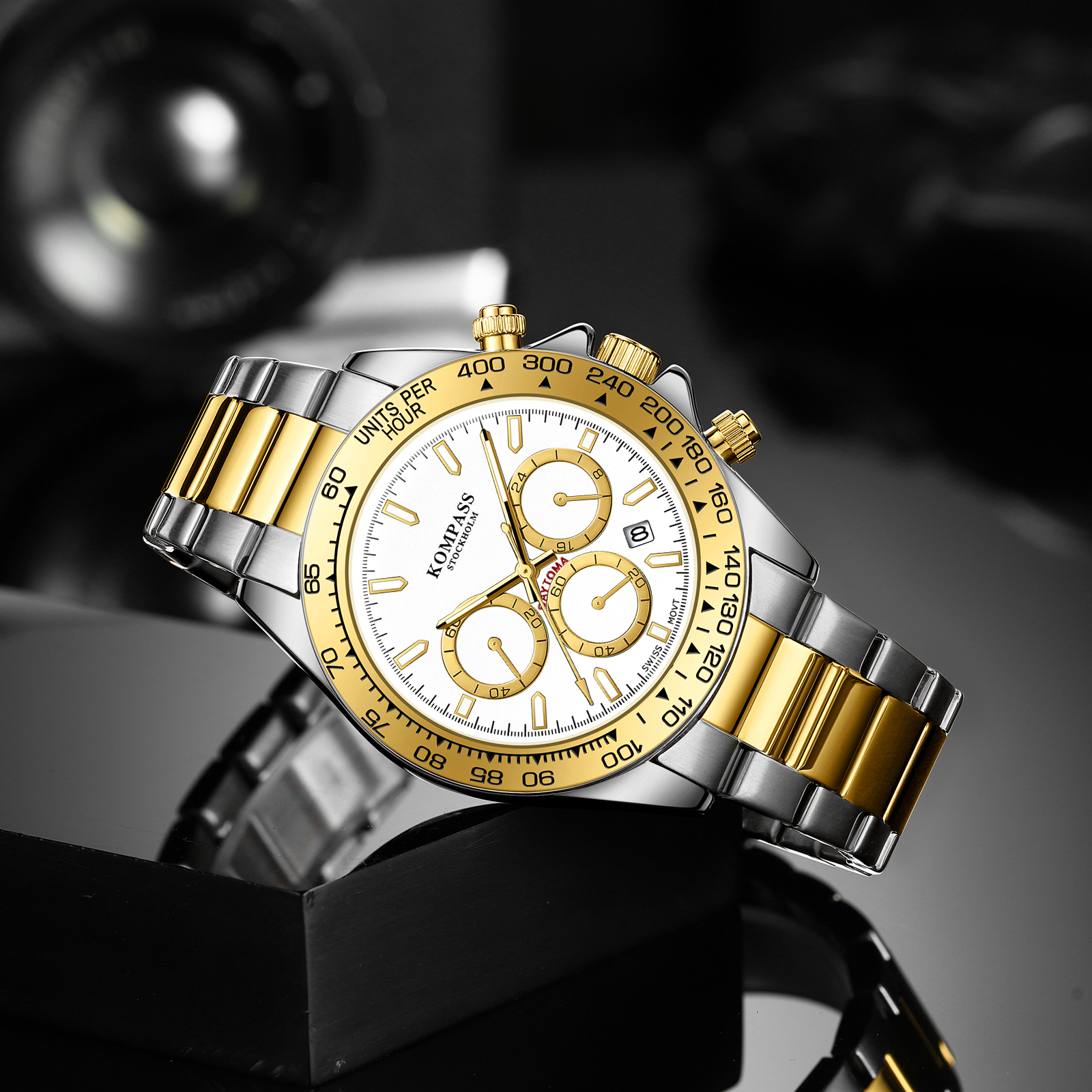 Kompass ChronoRace Silver Gold White - 4