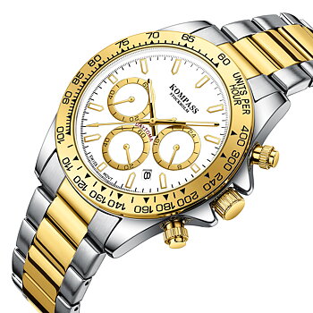 Kompass ChronoRace Silver Gold White