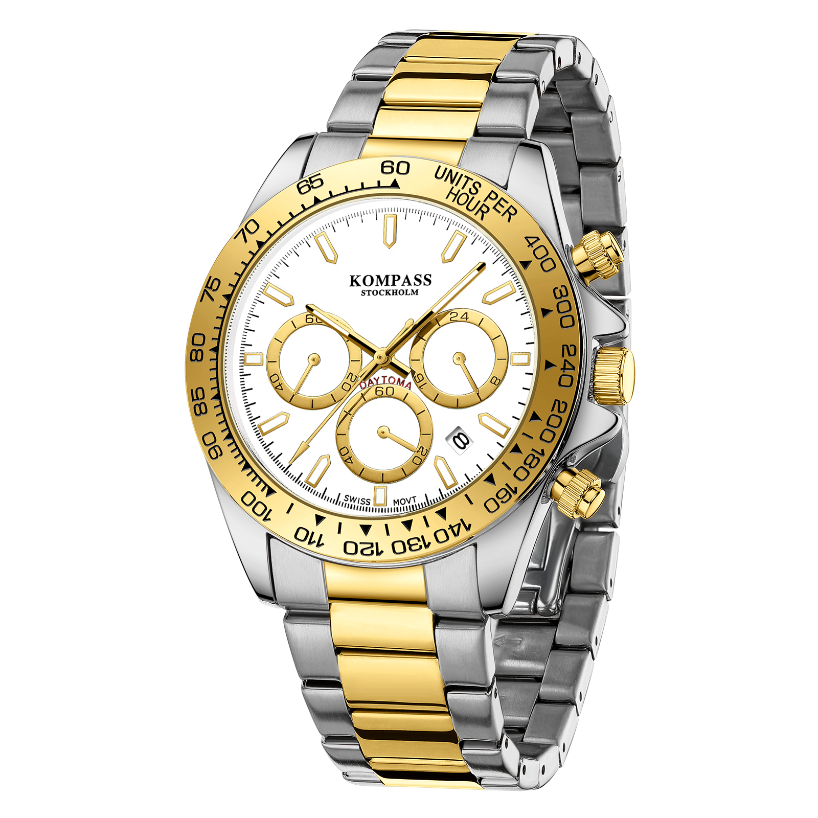 Kompass ChronoRace Silver Gold White - 3