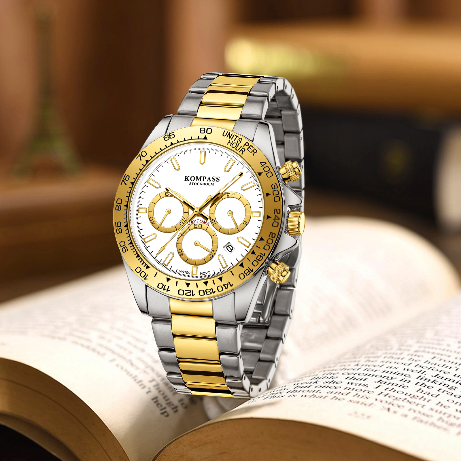 Kompass ChronoRace Silver Gold White - 11