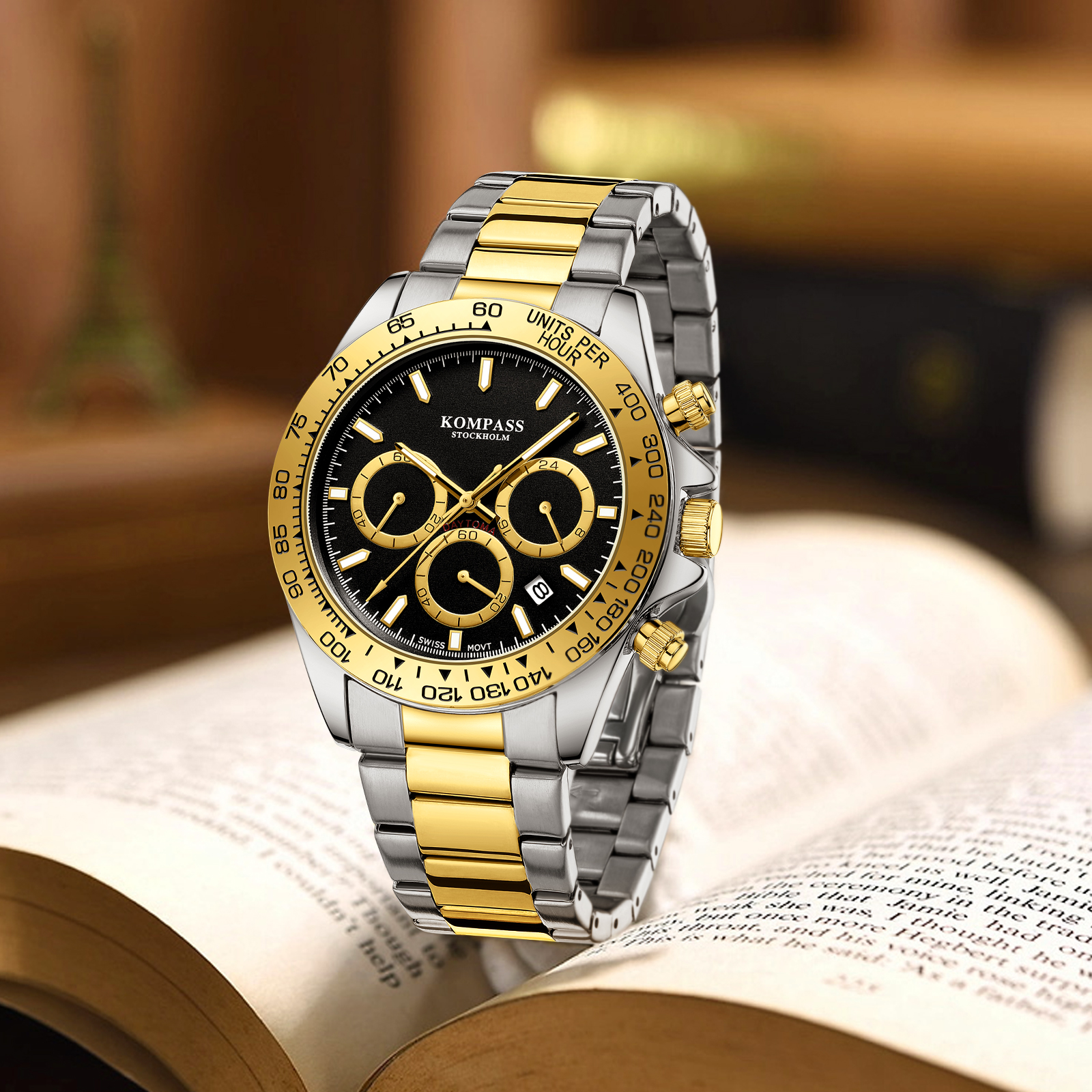 Kompass ChronoRace Silver Gold Black - 11