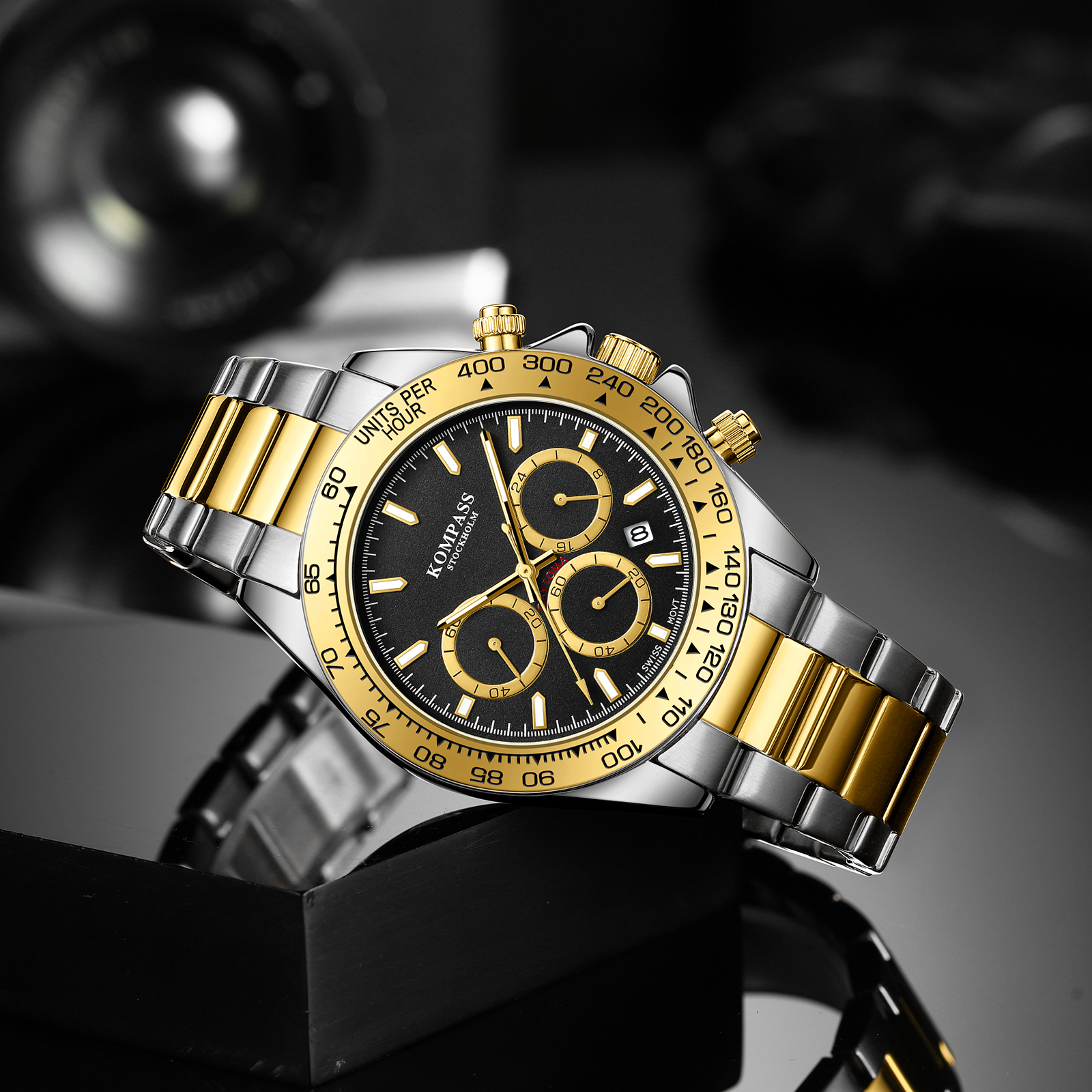 Kompass ChronoRace Silver Gold Black - 4