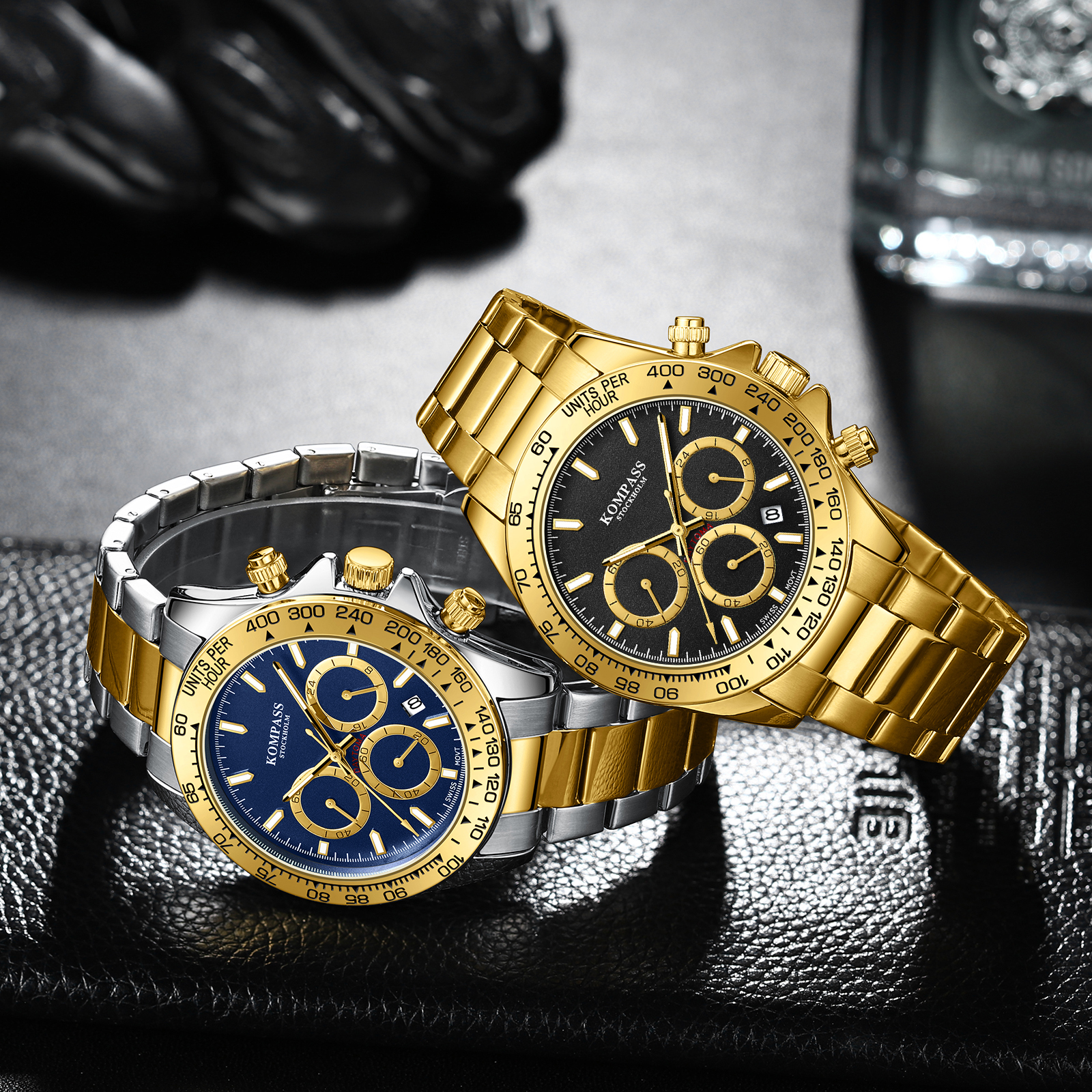 Kompass ChronoRace Silver Gold Blue - 9