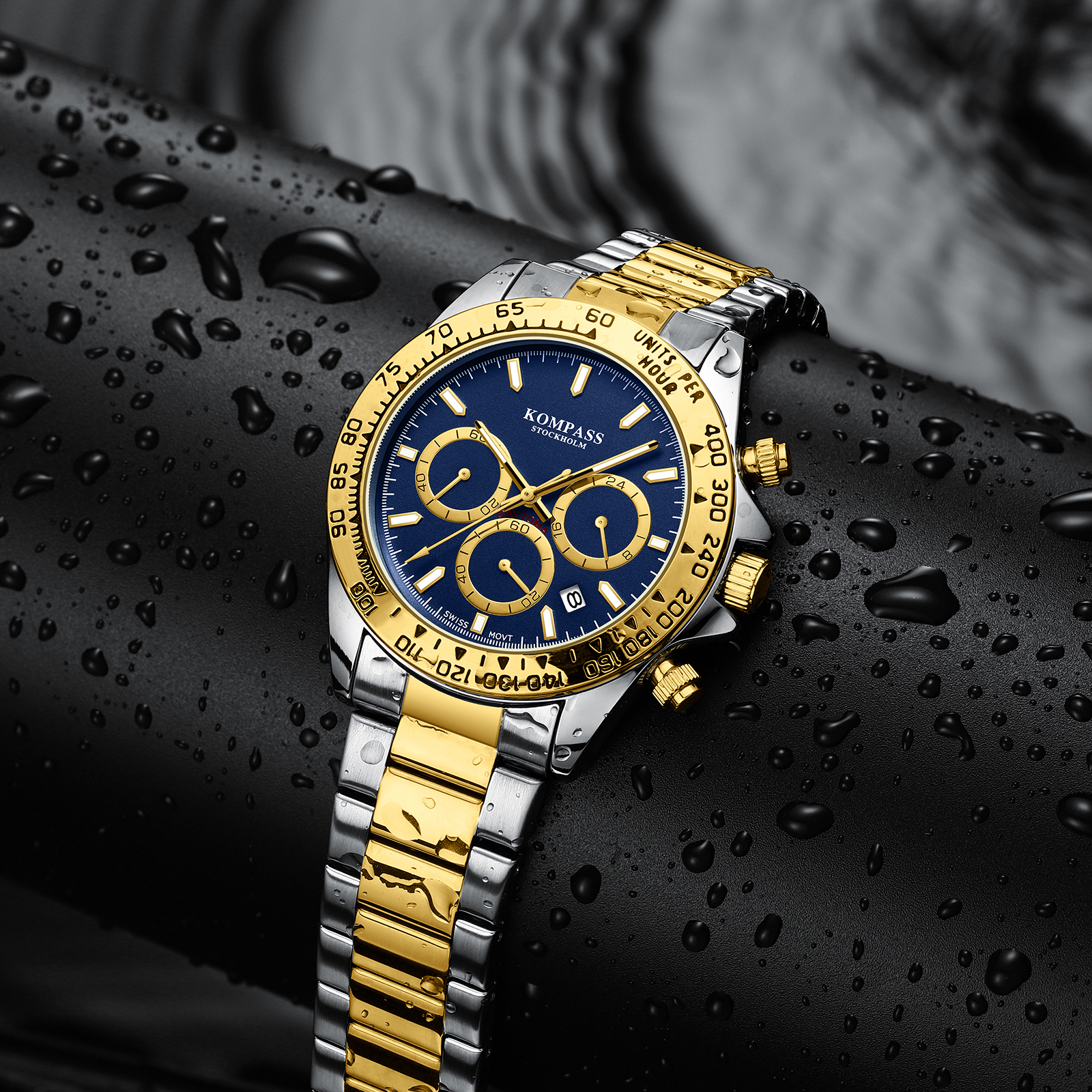 Kompass ChronoRace Silver Gold Blue - 6