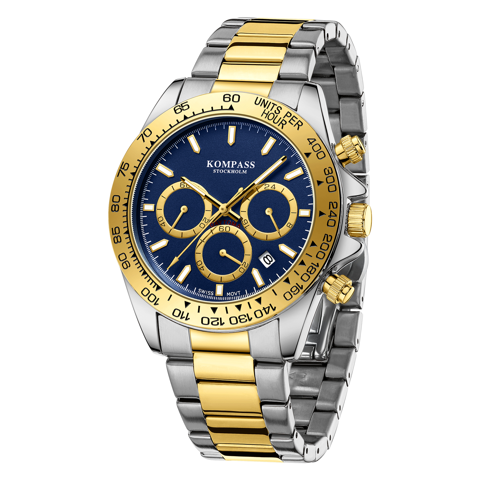 Kompass ChronoRace Silver Gold Blue - 3
