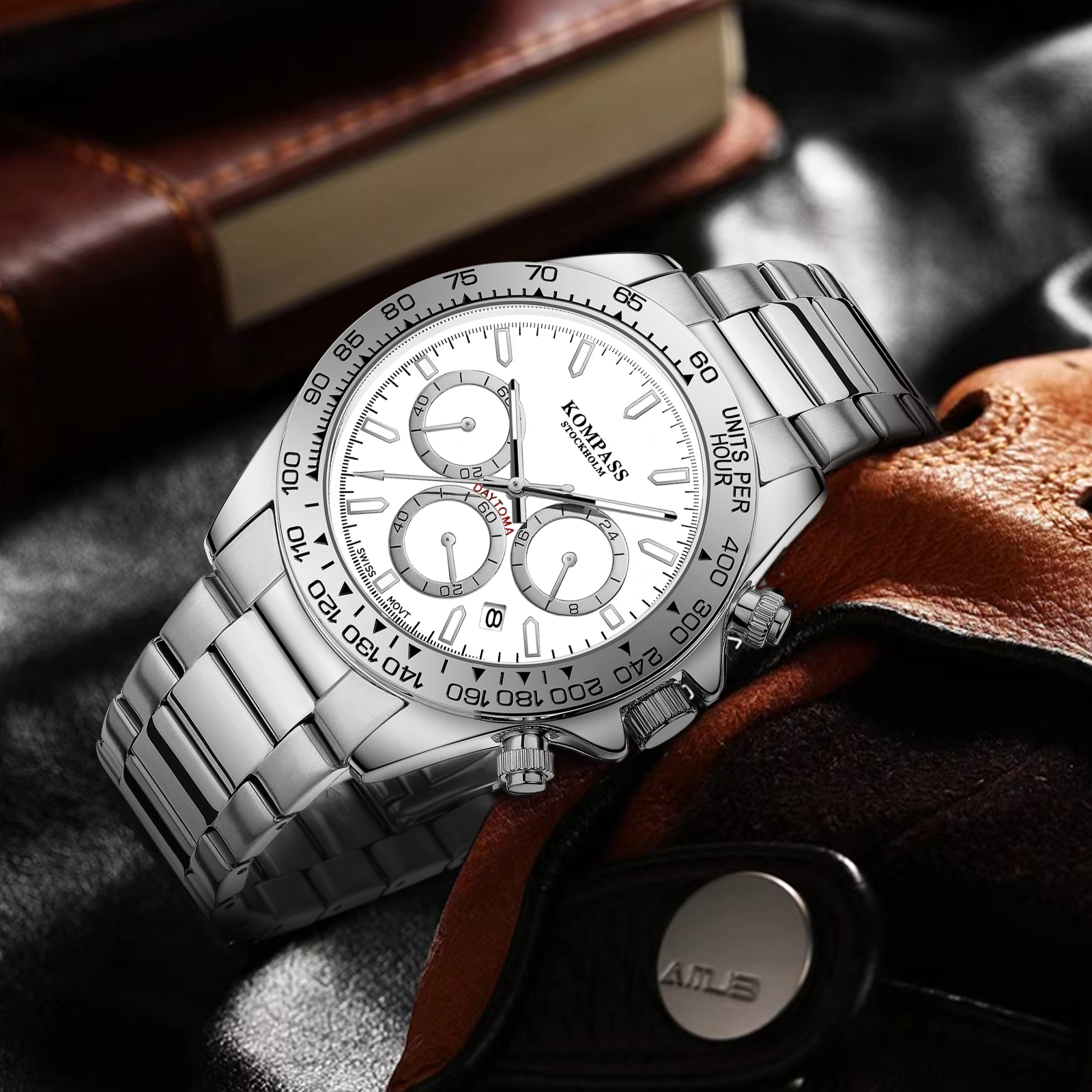 Kompass ChronoRace Silver White - 11