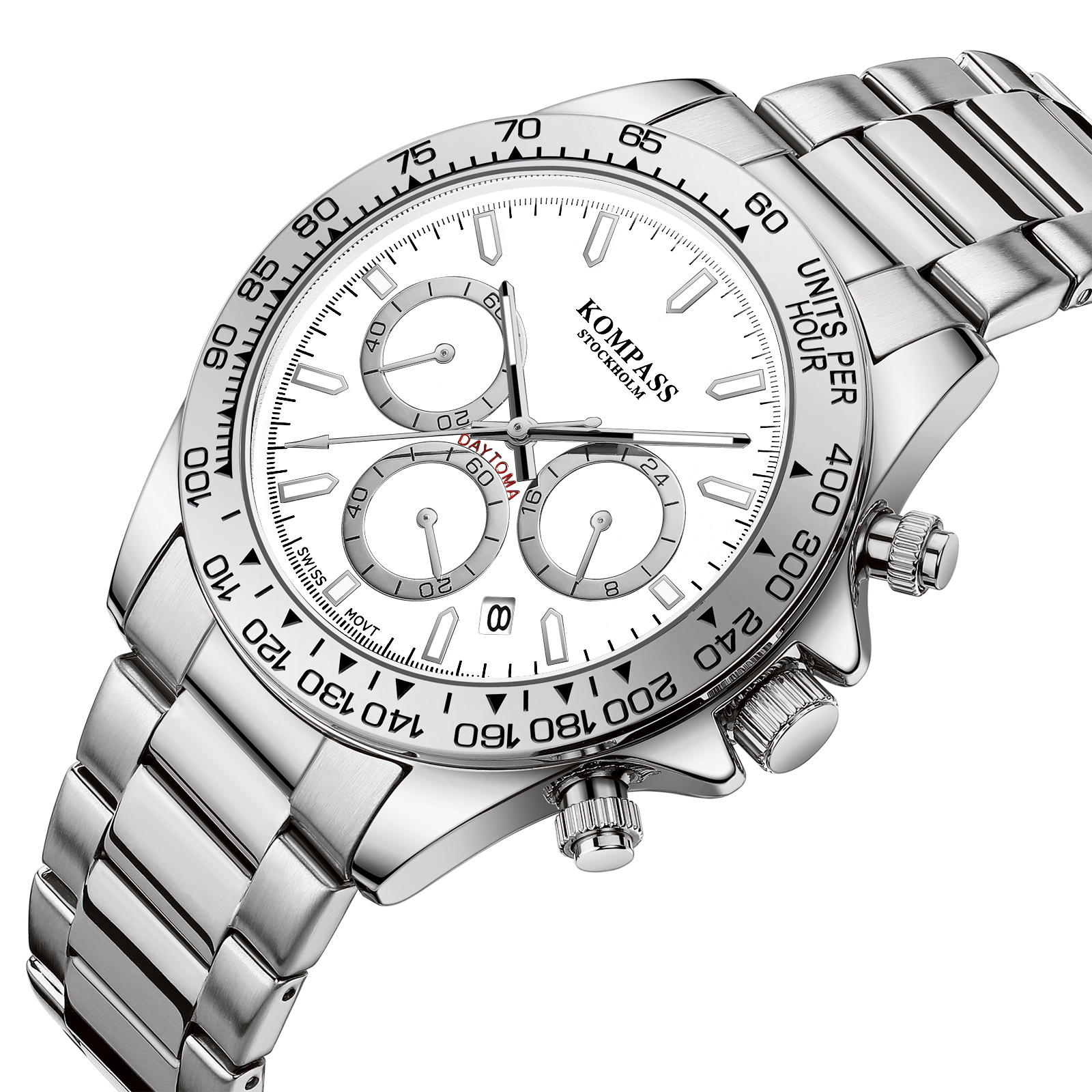 Kompass ChronoRace Silver White - 2