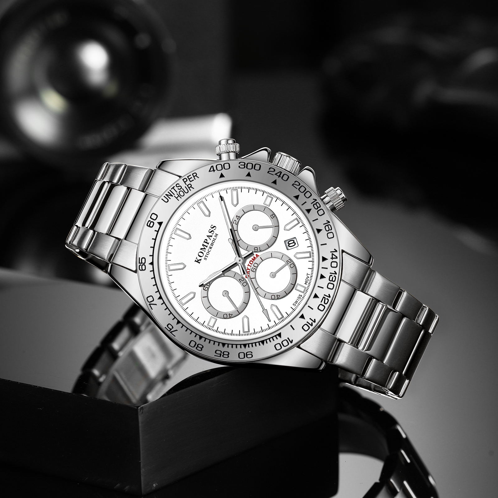 Kompass ChronoRace Silver White - 4