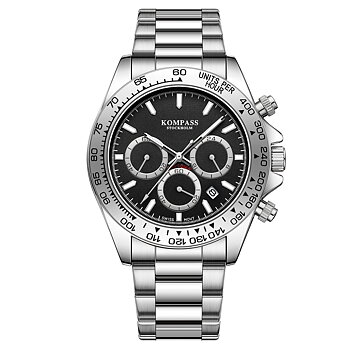 Kompass ChronoRace Silver Black