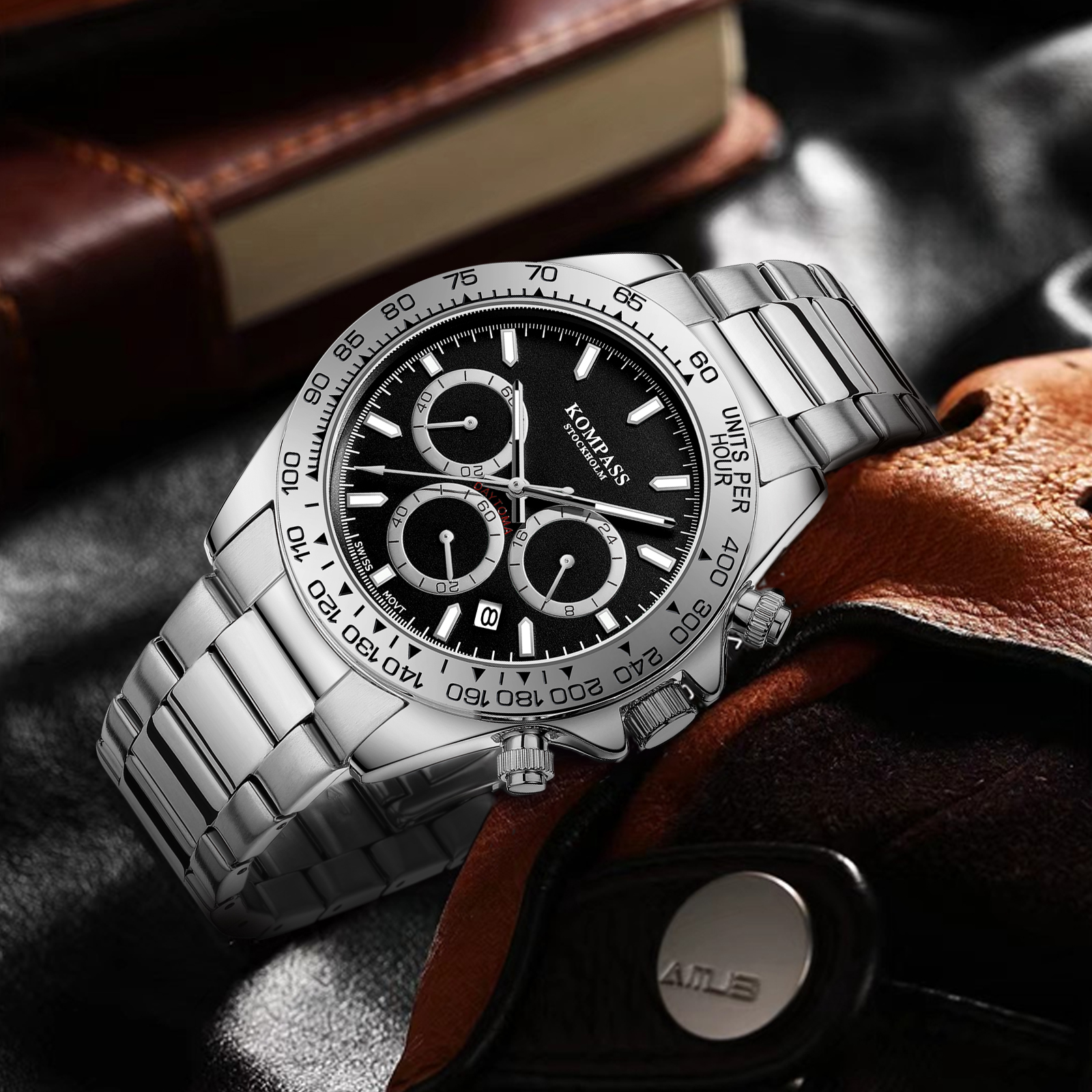 Kompass ChronoRace Silver Black - 11