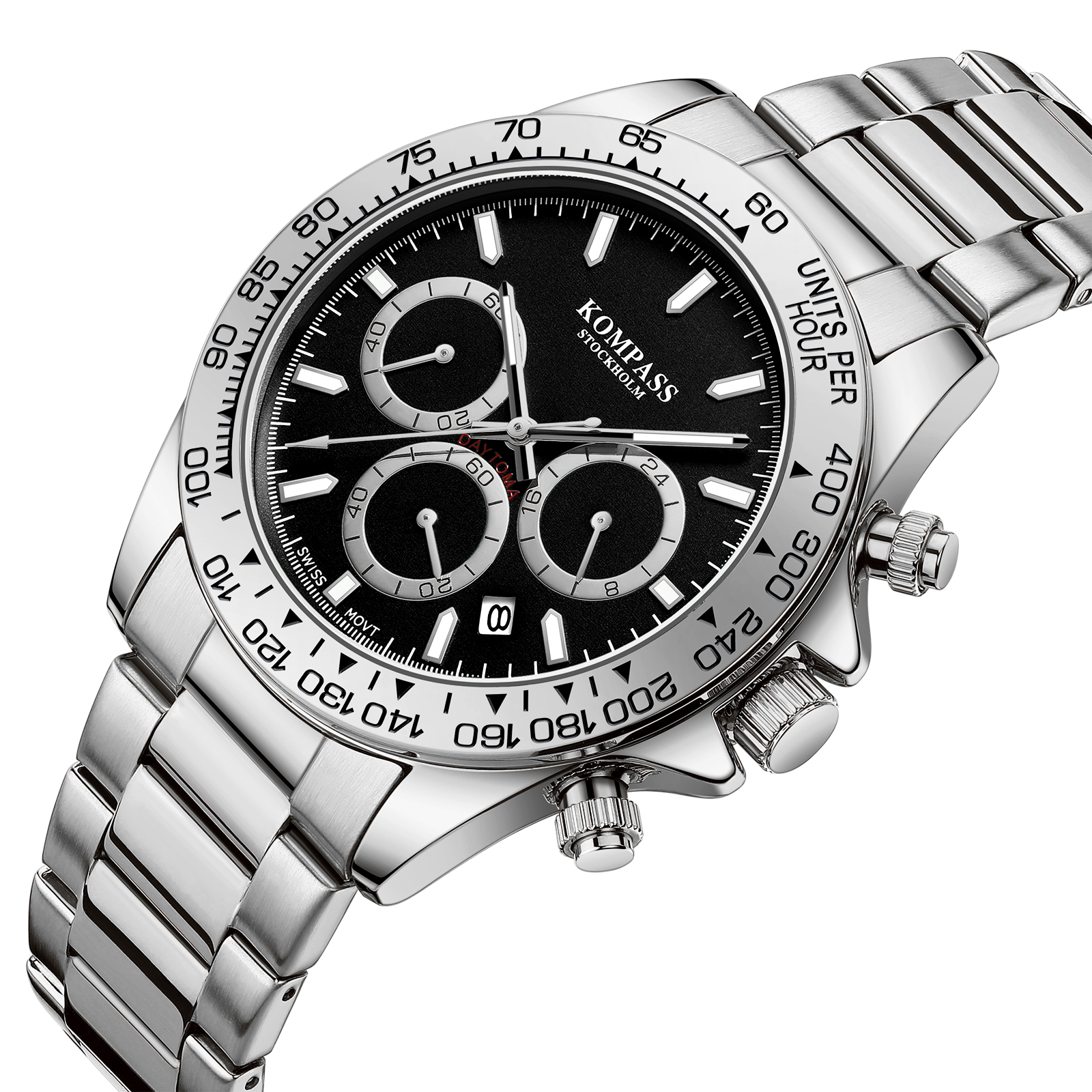 Kompass ChronoRace Silver Black - 2