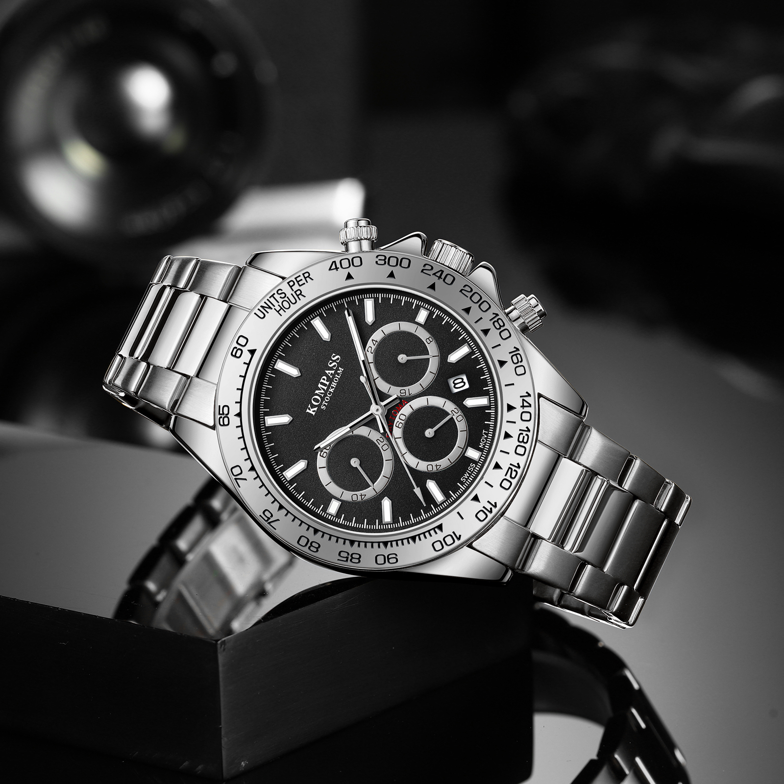 Kompass ChronoRace Silver Black - 4